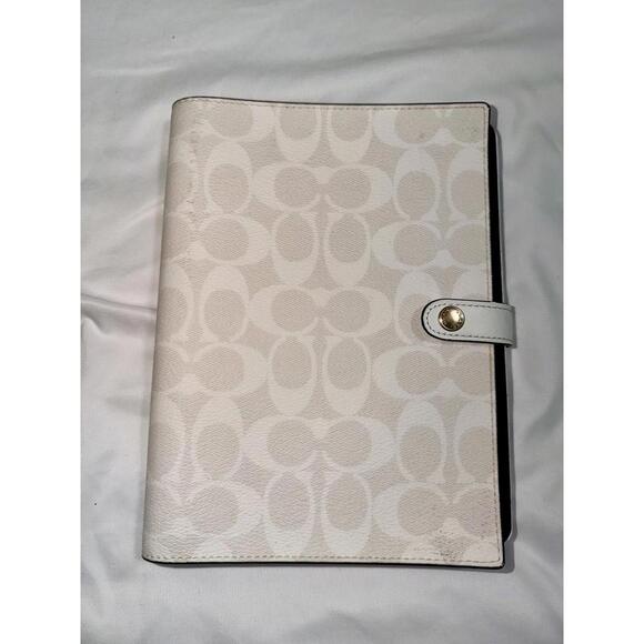 Coach Notebook in Signature Canvas Chalk - Picture 1 of 9